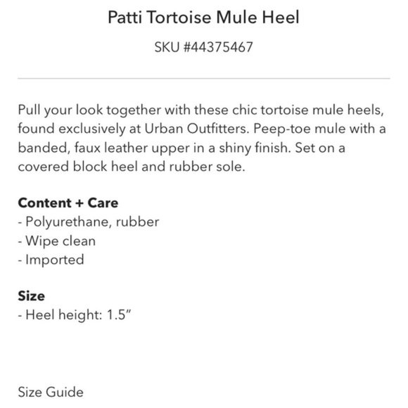 Urban Outfitters UO Patti Glossy Tortoise Open Toe Mule Heels - Picture 2 of 4